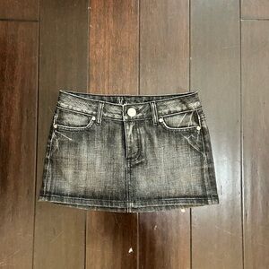 Marciano Faded Black Mini Skirt